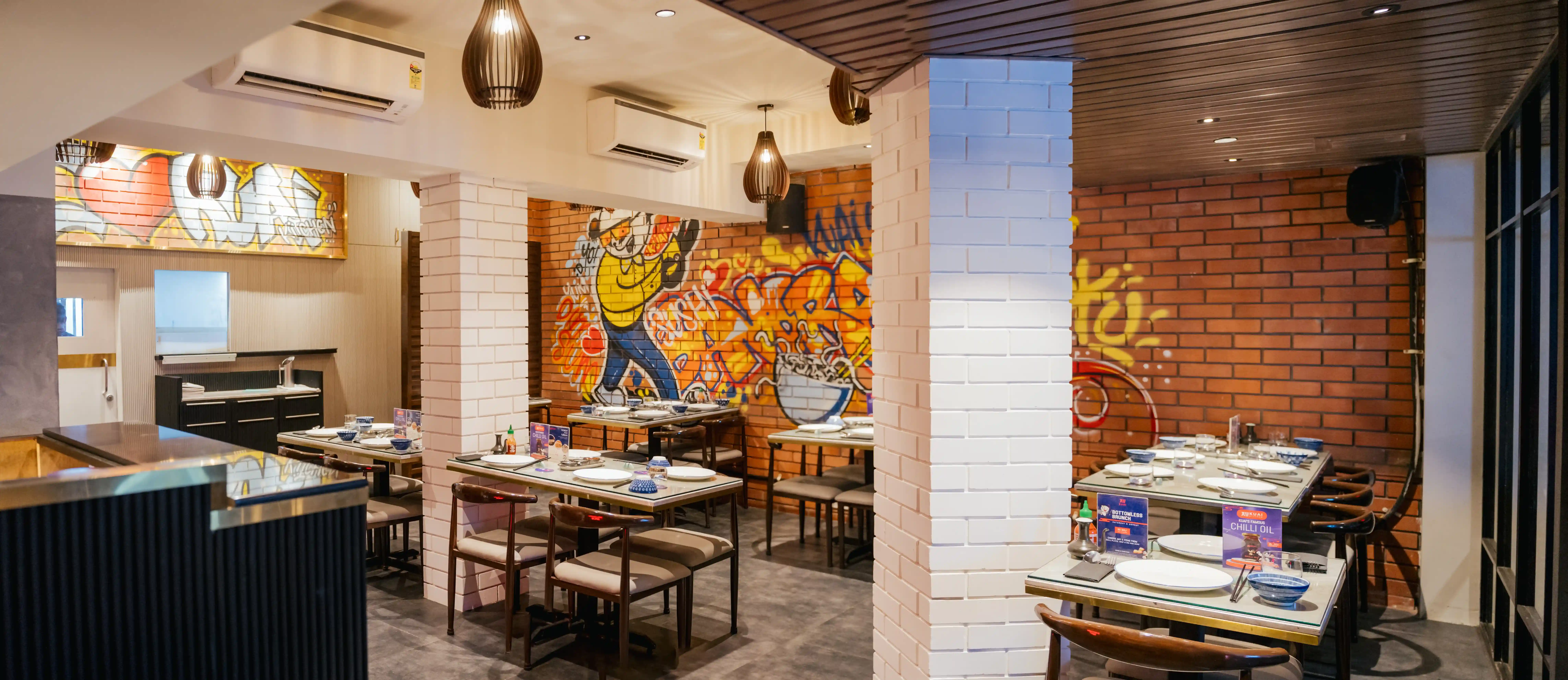 Kuai Kitchen commercial interior design project in Khar, Mumbai